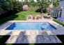 3d backyard landscape design, outdoor kitchen patio pergola pool rendering